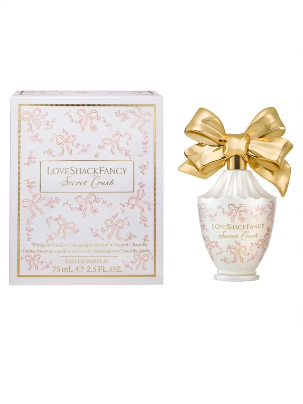 LoveShackFancy Secret Crush Perfume Bottle - White & Gold - Picture 3 of 4